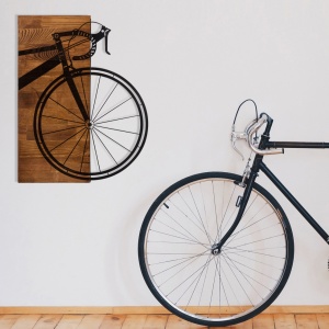 Decoratiune de perete maro/neagra din lemn 45x58 cm Bicycle The Home Collection