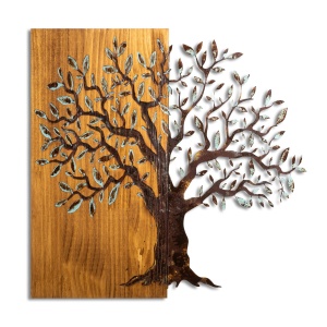 Decoratiune de perete maro/neagra din metal 58x60 cm Mysterious Tree - 371-A The Home Collection