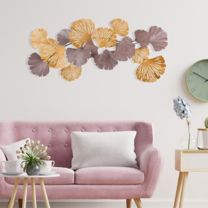 Decoratiune de perete multicolora din metal 60x130 cm Serra The Home Collection