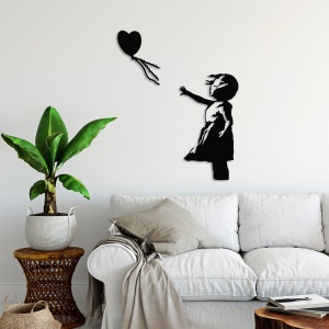 Decoratiune de perete neagra din metal 85x105 cm Hope The Home Collection