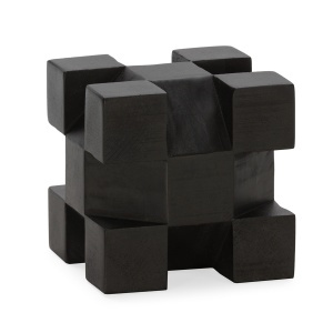 Decoratiune din lemn negru 13 cm Rakesh Thai Natura