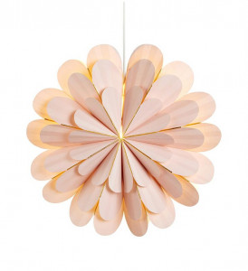 Decoratiune luminoasa suspendabila roz din hartie si plastic Marigold Large Markslojd