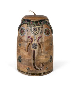 Decoratiune multicolora din lemn Carved Giner y Colomer