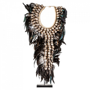 Decoratiune multicolora din scoici si pene 71 cm Inga Vical Home