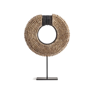 Decoratiune neagra/ivorie din fibre naturale 38 cm Seoane Vical Home