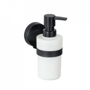 Dispenser sapun lichid de perete negru/alb din metal 220 ml Pavia Wenko