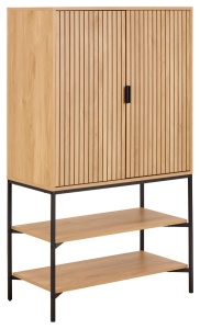 Dulap maro/negru din lemn 140 cm Jaipur Two Actona Company