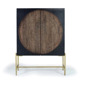 Dulap maro/negru din lemn 143 cm Paris Giner y Colomer