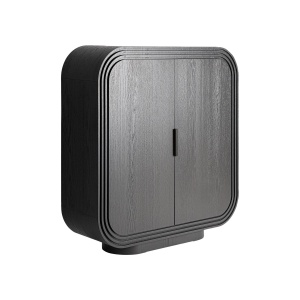 Dulap negru din lemn 148 cm Rize Vical Home