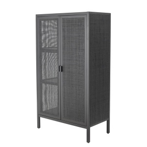 Dulap negru din lemn 150 cm Marikka Bloomingville