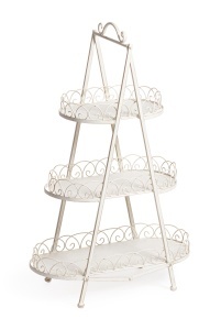 Etajera alba din metal 88 cm Lexi Bizzotto