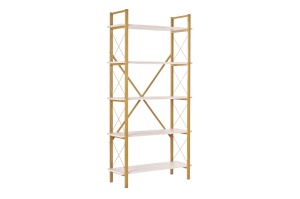 Etajera crem/aurie din metal 180 cm Elysian Nordure