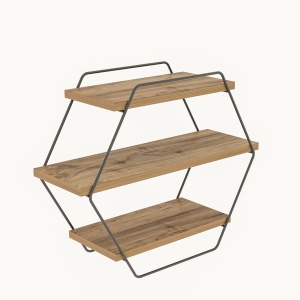 Etajera de perete maro din metal 52 cm Azra The Home Collection
