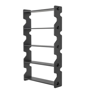 Etajera de perete neagra din lemn 140 cm Savoya Bloomingville