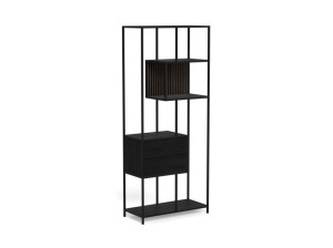 Etajera din metal negru 185 cm Seaford Avy Quiet Object