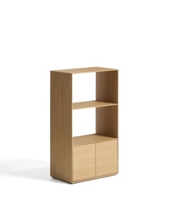 Etajera maro deschis 106 cm Visala Slim Oak Kave Home