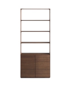 Etajera maro inchis 209 cm Visala Walnut Kave Home