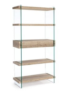 Etajera maro/transparenta din sticla 181 cm Kenya Bizzotto