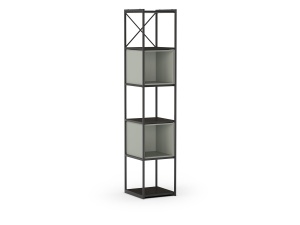 Etajera neagra/verde din metal 179 cm Anya Slim The Home Collection