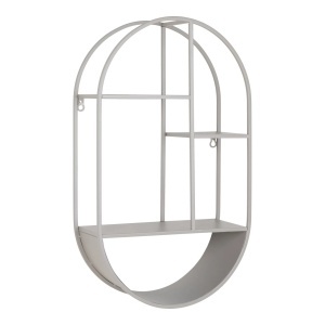 Etajera pentru perete gri din metal 60 cm Vaeghylde House Nordic