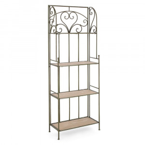 Etajera pliabila verde inchis/maro din metal 167 cm Guenda Bizzotto