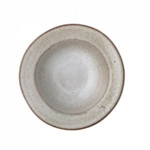 Farfurie adanca gri din ceramica 22 cm Sandrine Bloomingville