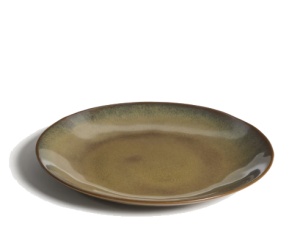 Farfurie intinsa verde muschi din ceramica 32 cm Aderno Kave Home
