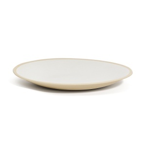 Farfurie pentru desert alba/bej din ceramica 23 cm Azir Kave Home