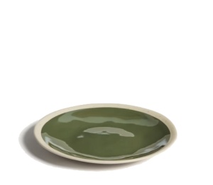 Farfurie pentru desert bej/verde din ceramica 28 cm Nale Kave Home