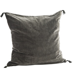 Fata de perna gri din catifea 50x50 cm Maxi Madam Stoltz