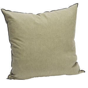 Fata de perna kaki/neagra din fibre naturale 50x50 cm Alma Madam Stoltz