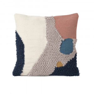 Fata de perna multicolora din fibre naturale 50x50 cm Loop Ferm Living