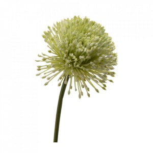 Floare artificiala din plastic 54 cm Allium Roseum Blanc Lou de Castellane