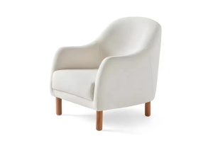 Fotoliu alb din textil Aries Boucle The Home Collection