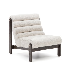 Fotoliu alb din textil Magira Shearling Kave Home