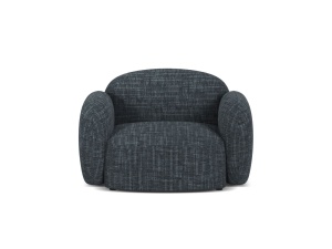 Fotoliu albastru navy din textil Blair Baltimore Micadoni