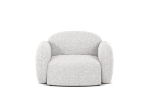 Fotoliu argintiu din textil Blair Eden Micadoni