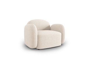 Fotoliu bej deschis din textil Blair Micadoni