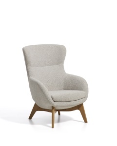 Fotoliu bej/maro din textil Adiran Chenille Kave Home