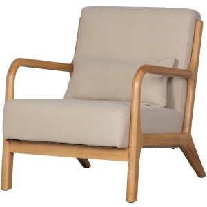 Fotoliu crem din textil Mark Woood
