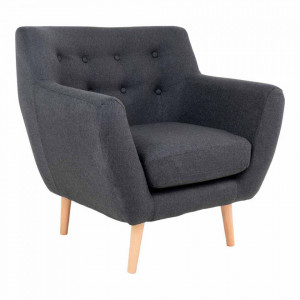 Fotoliu din textil gri inchis Monte House Nordic