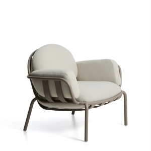 Fotoliu exterior grej din textil Joncols Kave Home