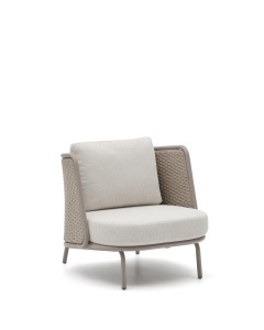 Fotoliu exterior grej din textil Sedalis Kave Home