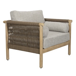 Fotoliu exterior gri/maro din textil Oasis Dutchbone