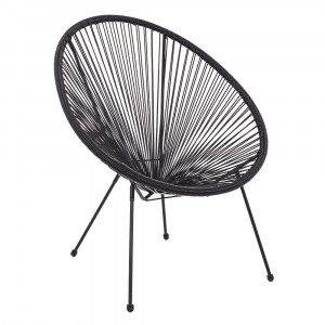 Fotoliu exterior negru din metal Parker Bizzotto