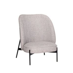 Fotoliu gri deschis din textil Area Hubsch