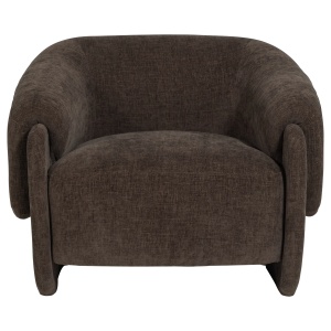 Fotoliu maro din textil Moru Chenille Woood