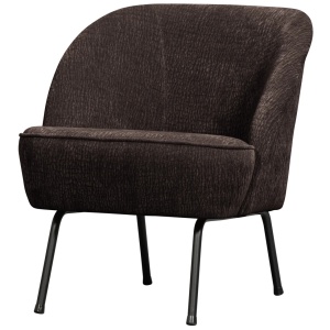 Fotoliu maro inchis din textil Vogue Chenille Woood