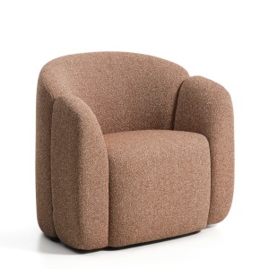 Fotoliu maro teracota din textil Corvena Chenille Kave Home