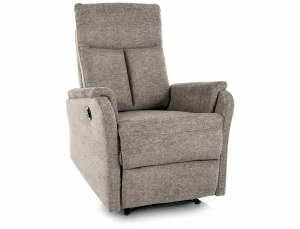 Fotoliu recliner gri din textil Atlas The Home Collection